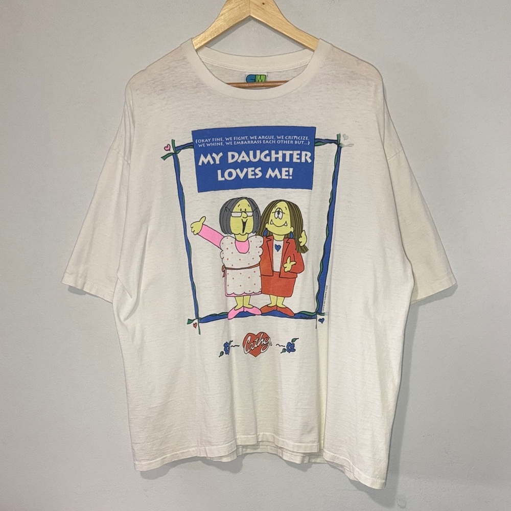 Vintage Cathy Guisewite Daughter Love T-Shirt / 1994 / XL / 2X / Single Stitch